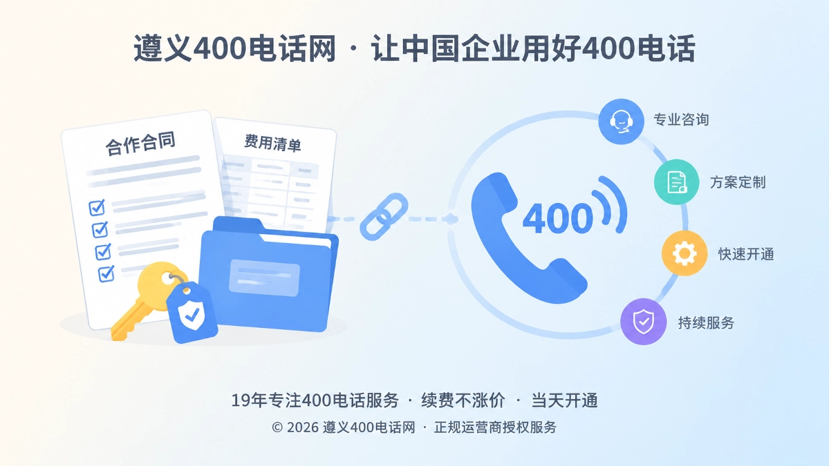 遵义企业400电话办理交付证据链示意